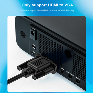 1080P <span class=keywords><strong>HDMI</strong></span> TO VGA อะแดปเตอร์สายเคเบิลชุบทองไม่มีความหน่วงตัว<span class=keywords><strong>แปลง</strong></span>ทองแดงเคลือบดีบุก PVC สำหรับแล็ปท็อปพีซีโปรเจคเตอร์จอภาพทีวี - Product Image 5