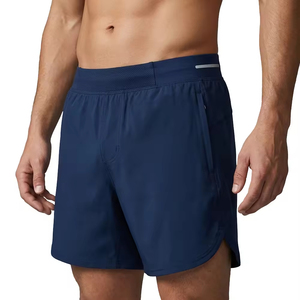 Pantalones Cortos Deportivos de Spandex de Secado Rápido sin Costuras con Logotipo Personalizado OEM para Maratón, para Hombre y Mujer, con Bolsillo con Cremallera en la Cintura para Entrenamiento Físico - Product Image 1