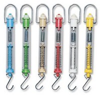 Dynamomètre à ressort en plastique pour l'enseignement de la physique scolaire, 6 pièces en 1 ensemble, forcemètre tubulaire de type Newton