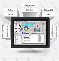 Monitor LCD LED Industrial de 17 Pulgadas con Pantalla Táctil Capacitiva de 10 Puntos, Interfaz USB, Resolución 1280x1024, Relación de Aspecto 5:4