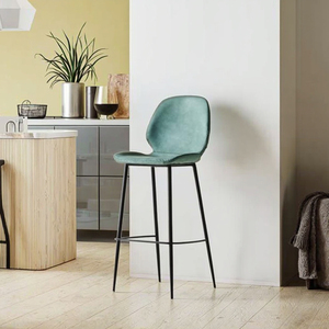 Tabouret <span class=keywords><strong>de</strong></span> bar <span class=keywords><strong>de</strong></span> style nordique avec dossier, <span class=keywords><strong>chaise</strong></span> haute <span class=keywords><strong>de</strong></span> salle à manger simple et tendance pour le petit-déjeuner en <span class=keywords><strong>famille</strong></span>, plusieurs couleurs au choix - Product Image 4