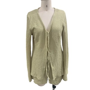 Women's Solid Color Long Sleeve <b>Tie</b> Top Shorts Casual 2 Piece <b>Set</b> Fashion - Product Image 5