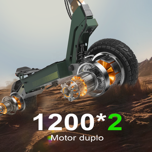 Trottinette électrique pliable pour adultes HONEYWHALE H2dual, entrepôt Brésil, 1200W, batterie 36V 18Ah, pneus 10 pouces, autonomie 50 km, écran intelligent - Product Image 3