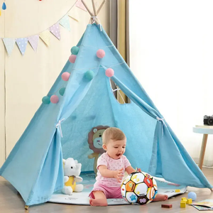 Wind Valley Draagbare Kinderen Buitentent Tipi Indian Tent Eén Slaapkamer Vier Seizoenen Recreatie Schaduw Piramide Speel Canvas - Product Image 2