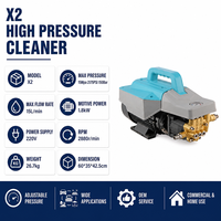 Nettoyeur haute pression électrique 1800W 220V, portable, pour le lavage de voitures, avec pompe à plaque oscillante