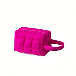 Cosmetic-Bag Travel Women Cute Bag Makeup for Purse Zipper Checkered Storage Pouch <b>Gift</b> - Product Image 1