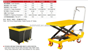 उच्च दक्षता 350 किलोग्राम 500 किलोग्राम 1000 किलोग्राम मैनुअल हाइड्रोलिक लिफ्टर कास्टर कैंची लिफ्ट ट्रॉली मंच - Product Image 3