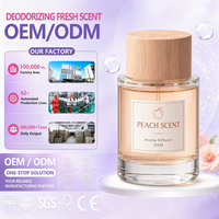 Diffuseur de parfum vertical évaporatif antibactérien écologique OEM/ODM à la pêche pour la maison et la voiture, flacon pulvérisateur d'huile parfumée à bâtonnets