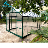 Mini serre bon marché pour jardin en plastique polycarbonate Kit d'équipement pour maison Gazebo en aluminium robuste Serre modulaire d'hiver