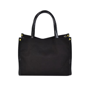 Sombreros de lujo para mujer y bolsos de mano negros de lona con grafiti de cuero PU OEM para mujer - Product Image 3