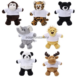 Toptan promosyon özel özel logo küçük doldurulmuş hayvanlar köpek peluş anahtarlıklar oyuncak t shirt ile - Product Image 4
