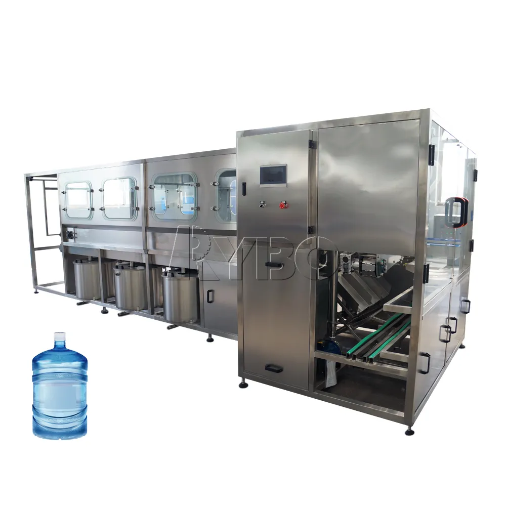 Fully automatic production of large bucket water packaging plastic bottle filling and sealing machine price