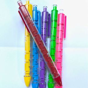 Bolígrafo laberinto multifuncional de plástico personalizado con botón pulsador, juego educativo para niños y bolígrafo promocional publicitario. - Product Image 3