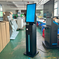 Haute qualité 23.6 "écran tactile kiosque libre-service lecteur de codes à barres scanner de passeport reconnaissance faciale support de sol interactif