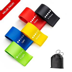 ロゴTPE抵抗バンドループホームジム用ヨガミニワークアウトプレミアムエクササイズバンド - Product Image 3