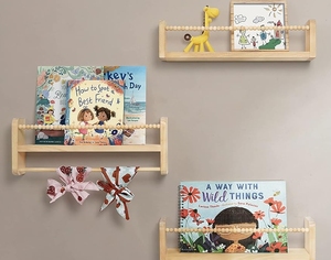 Juego personalizado de 3 estantes flotantes <span class=keywords><strong>para</strong></span> <span class=keywords><strong>libros</strong></span> de guardería, estantes de madera montados en la pared <span class=keywords><strong>para</strong></span> habitación de niños pequeños, almacenamiento elegante <span class=keywords><strong>para</strong></span> niños - Product Image 6