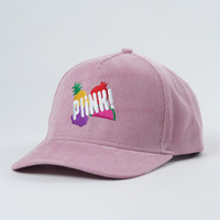 Venta al por mayor marco un sombrero de pana 100% algodón personalizado 5 paneles gorra de alta calidad 5 paneles gorra personalizada con logotipos bordados