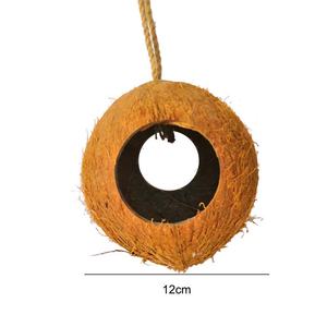 Coconut <strong>Bird</strong> <strong>Nest</strong>,Coconut Shell <strong>Bird</strong> Hamster <strong>Nest</strong> House Pet Parrot Budgies Hanging Toy Cage Decor Brown - Product Image 5
