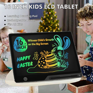 Tablette d'écriture LCD rechargeable de 16 pouces, <span class=keywords><strong>ardoise</strong></span> à dessin portable effaçable pour enfants de 3 à 6 ans, jouets éducatifs en plastique, cadeau - Product Image 2