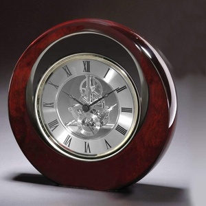 Đồng Hồ <span class=keywords><strong>Da</strong></span> Vinci Eclipse Màu Bạc Khắc Điều Hành Đồng Hồ Tối Cherry Đồng Hồ Để Bàn Cá Nhân Hóa - Product Image 1