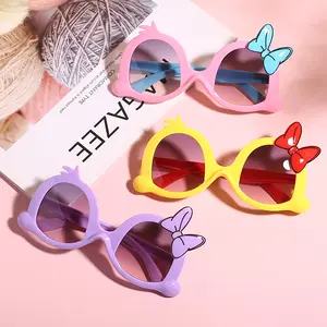 Gafas de sol de moda para niños y niñas, lentes de sol con protección Uv con personajes de dibujos animados, 100%