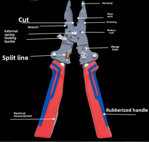 Đa chức năng điện linesman cách điện kìm dây thép Tước cắt dây đồng Uốn Tóc bồng kẹp giữ DIY - Product Image 3