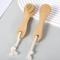 Cepillo de Baño Vegano Popular con Mango de Madera y Cerdas de Sisal, Masajeador Natural para Limpiar la Piel del Cuerpo, Relajación Corporal Completa, Masaje Cervical, Spa