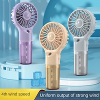 Ventilateur de poche à pulvérisation simple USB Rechargeable Portable alimentation en eau extérieure humidifier la ménage en plastique quatre vitesses du vent