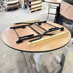 Mesa plegable redonda moderna de 6 pies <span class=keywords><strong>para</strong></span> banquetes de hotel y bodas muebles de madera <span class=keywords><strong>para</strong></span> restaurante de uso comercial <span class=keywords><strong>para</strong></span> 10 plazas - Product Image 2