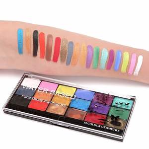 Nouvelle conception, assiette en papier non toxique, 20 couleurs, peinture à base d'eau à séchage rapide, peinture corporelle, cosplay, ensemble de peinture pour enfants - Product Image 1