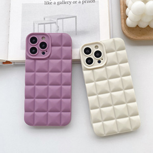 Pequeño Número <span class=keywords><strong>de</strong></span> rejilla tridimensional minimalista para <span class=keywords><strong>Apple</strong></span> 14Pro silicona para Iphone 12promax Phone Case 11/13 Girl 2022 - Product Image 1