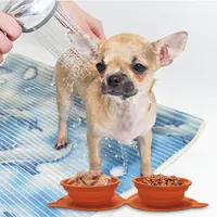 고품질 조절 멀티 컬러 실리콘 열 물 그릇 개 고양이 가열 애완 동물 식품 그릇