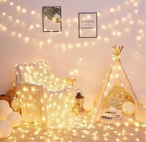 10-100M <span class=keywords><strong>LED</strong></span> bóng đèn dây đèn không thấm nước trong nhà ngoài trời Cổ Tích Rèm giáng sinh trang trí đám cưới cao su cáp làm bằng nhựa - Product Image 2