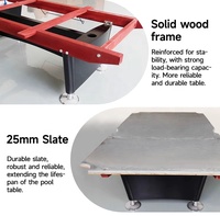 Table de billard américaine sur mesure de 9 pieds en chêne massif avec plateau en ardoise pour club, bar, salle de jeux à domicile