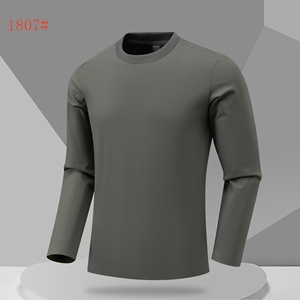 Kaus lengan panjang termal kasual kaus campuran katun poliester ritsleting saku memancing kompresi untuk pria wanita - Product Image 5