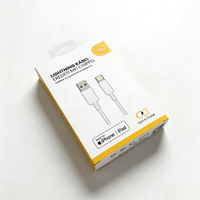 Emballage personnalisé pour chargeur, câbles Lightning Type C, boîte de câbles USB A vers Lightning, emballage pour iPhone