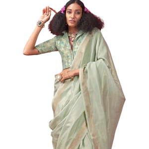 Kronis Best Collection Heavy Brocade Minakari Blusa Handloom Tejido de seda Zari Tejido para ocasiones de fiesta Precio a granel India - Product Image 1