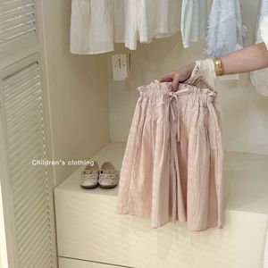 Tongxingyuan Girls' Hollow Knit Vest Summer Thin Cotton Top Set A-<b>Line</b> Skirt Children's Outfit - Product Image 4