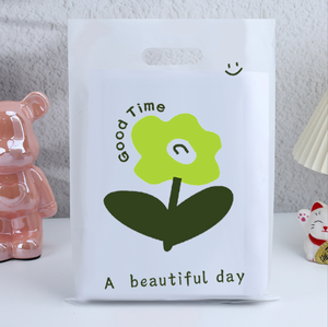 Sacchetti di Plastica Personalizzati con Logo Fustellato per Catering e Asporto, <span class=keywords><strong>Borse</strong></span> Commerciali Rinforzate con Manici - Product Image 1