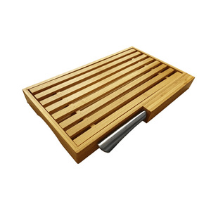 Caja para cortar pan de bambú creativa y minimalista, bandeja para rebanar tostadas, rebanador de pan de doble capa de bambú y madera para el hogar - Product Image 4
