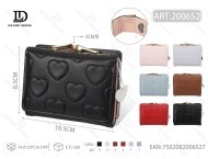 Portafoglio da Donna a Tre Pieghe con Clip, 7 Pollici, in Pelle Sintetica in Microfibra, Tinta Unita, Porta Soldi con Clip - Product Image 1