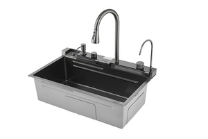 <span class=keywords><strong>Rubinetto</strong></span> da <span class=keywords><strong>Cucina</strong></span> a Cascata Moderno in Acciaio Inossidabile con Display Digitale LED Intelligente, Edizione 2026, Fatto a Mano, Garanzia 3 Anni, per Casa e Hotel - Product Image 5