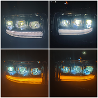 Conjunto de Faros Delanteros LED de Triple Lente HUAFUXING para Renault Premium 2007-2014, 24V, 600% Más Brillantes, Lámpara de Proyección, Certificación E-Mark, Par