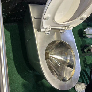 <span class=keywords><strong>WC</strong></span> in acciaio inossidabile 304 spazzolato oro moderno copri servizi igienici di piccole <span class=keywords><strong>dimensioni</strong></span> facile da pulire, installare servizi igienici commerciali - Product Image 5