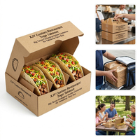 Boîtes alimentaires en carton personnalisées XJY pour restaurants, emballages pour tacos à emporter, conteneurs pour tacos à emporter