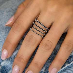 Luxury Handmade 18k Solid Gold Wedding Band Full Eternity <b>Stacking</b> <b>Ring</b> with 50 Natural Diamonds IGI Certified Unisex - Product Image 6