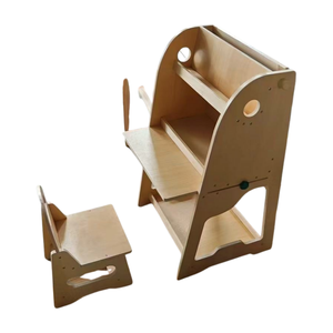 <span class=keywords><strong>Tour</strong></span> d'apprentissage pour bébé réglable en intérieur, aire de jeux, jouet, cadre d'escalade pour enfants, grimpeur en bois Montessori avec marchepied - Product Image 3