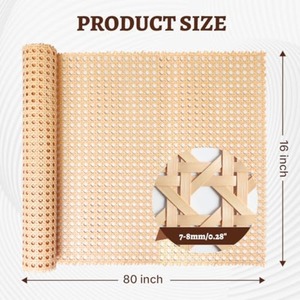 Rattan Rolls <b>Plastic</b> PE Rattan Weaving Material White PE Rattan Webbing Roll for Outdoor Furniture & <b>Chair</b> Weaving Garden <b>Patio</b> - Product Image 3