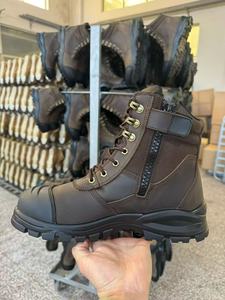 Stivali di Sicurezza da Uomo in Pelle con Punta in Acciaio, Resistenti a Olio e Gas, Impermeabili, Caviglia Alta, ODM, Prodotti in Cina - Product Image 6