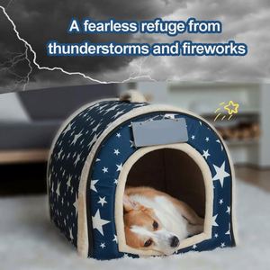 Échantillon Gratuit : Niche pour Chien d'Intérieur, Lit pour Chien 2-en-1 Lavable et Couvert, Niche Igloo Isolée et Confortable pour Chien, Taille 23L pour Petit Chien - Product Image 2